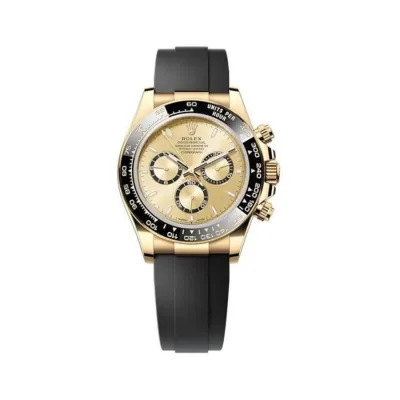 Cosmograph Daytona Yellow Gold Golden Dial Oysterflex Men's Watch M126518LN-0010 01