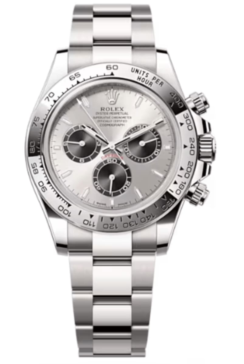 Cosmograph Daytona White Gold Steel and Black Dial Men's Watch M126509-0003