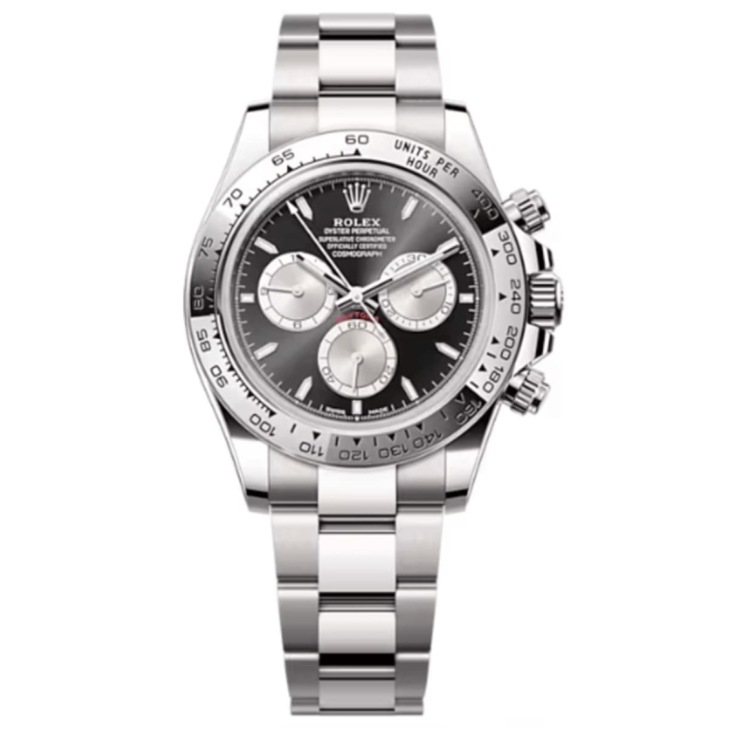 Cosmograph Daytona White Gold Black and Steel Dial Men's Watch M126509-0001
