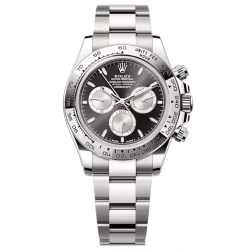 Cosmograph Daytona White Gold Black and Steel Dial Men's Watch M126509-0001