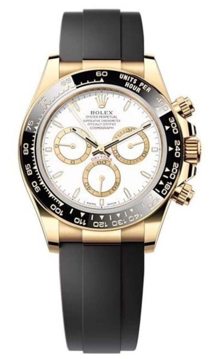 Cosmograph Daytona Yellow Gold White Dial Oysterflex Men's Watch M126518LN-0002