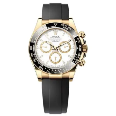 Cosmograph Daytona Yellow Gold White Dial Oysterflex Men's Watch M126518LN-0002 02