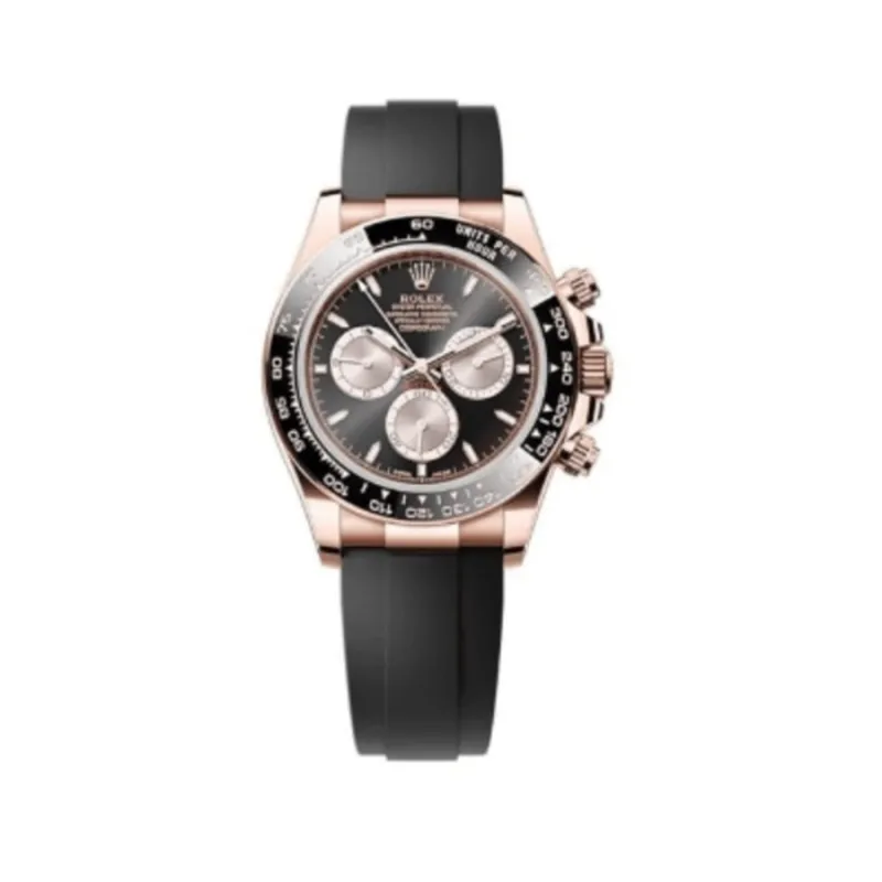 Cosmograph Daytona Rose Gold Black and Sundust Dial Oysterflex Men's Watch M126515LN-0002