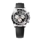 Cosmograph Daytona White Gold Black and Steel Diamond-Set Dial Oysterflex Men's Watch M126519LN-0004