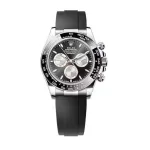 Cosmograph Daytona White Gold Black and Steel Diamond-Set Dial Oysterflex Men's Watch M126519LN-0004