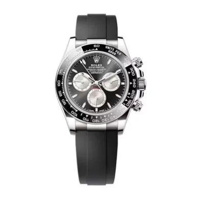 Cosmograph Daytona White Gold Black and Steel Diamond-Set Dial Oysterflex Men's Watch M126519LN-0004 01