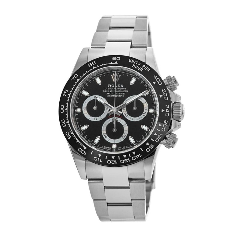 Cosmograph Daytona Oystersteel Black Dial Ceramic Bezel Men's Watch M116500LN-0002