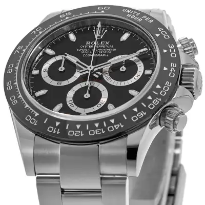 Cosmograph Daytona Oystersteel Black Dial Ceramic Bezel Men's Watch M116500LN-0002 02