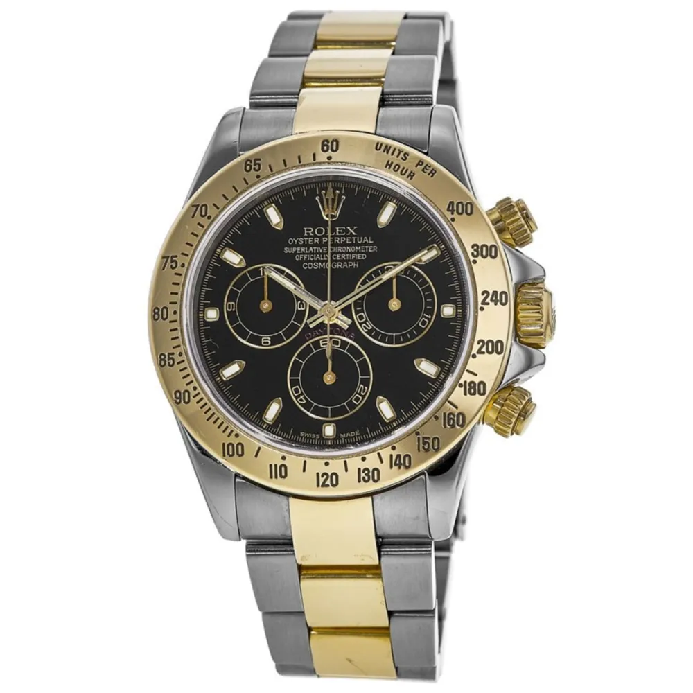 Cosmograph Daytona Two Tone Black Dial 116523-Blk-PO