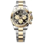 Cosmograph Daytona Stainless Steel Gold Black Diamond-Set Dial M126503-0002