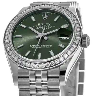 Datejust 31 White Gold Mint Green Dial Diamond Bezel Women's Watch M278384RBR-0021 02