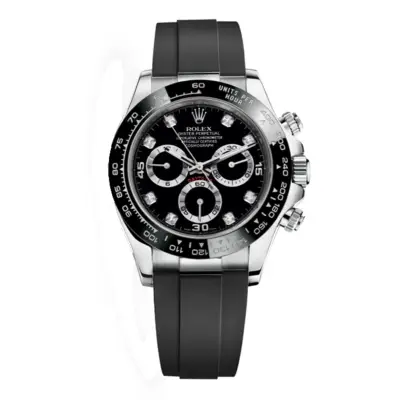 Cosmograph Daytona Black Diamond Dial Rubber Strap M116519LN-0025 02