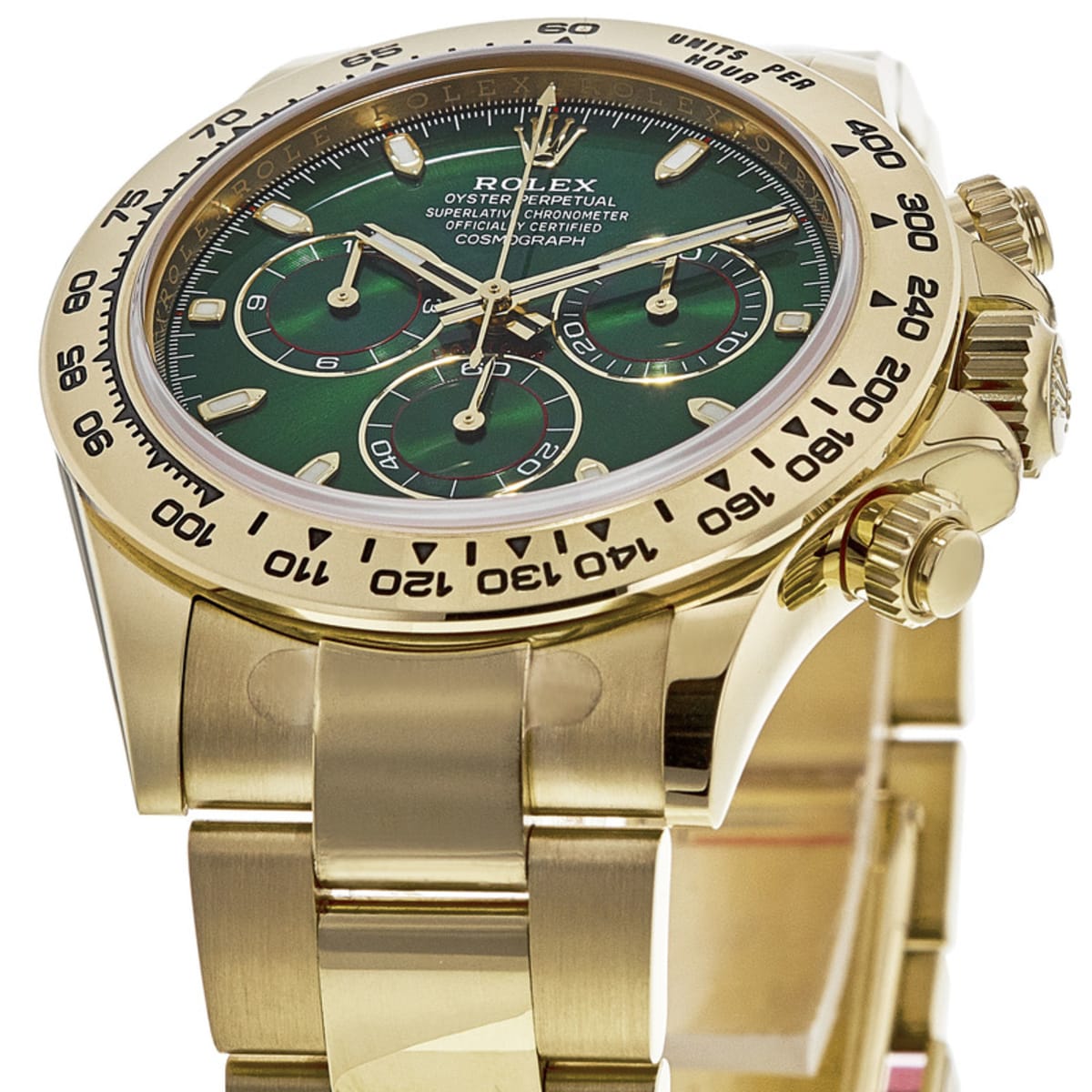 Cosmograph Daytona Like New 2018 Green Dial John Mayer 18kt Gold Men's Watch 116508-0013-PO