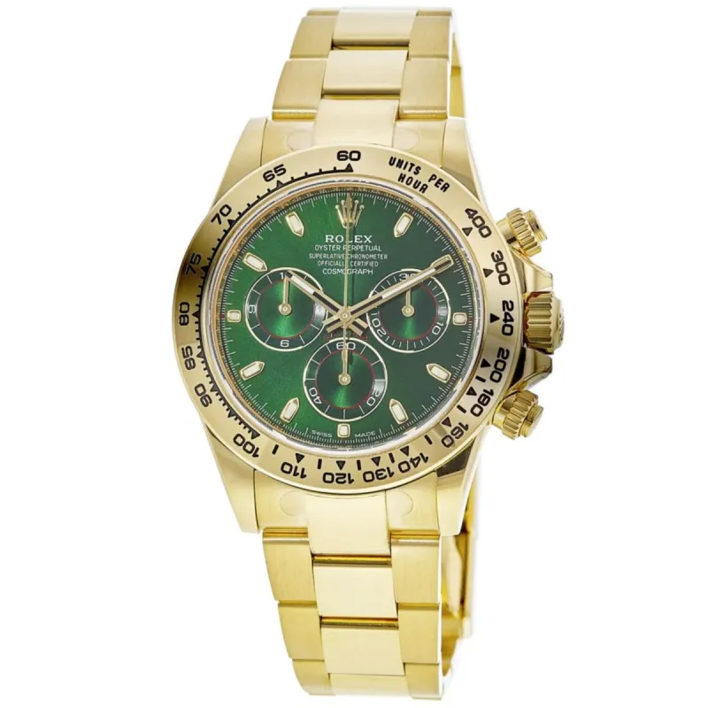 Cosmograph Daytona Like New 2018 Green Dial John Mayer 18kt Gold Men's Watch 116508-0013-PO