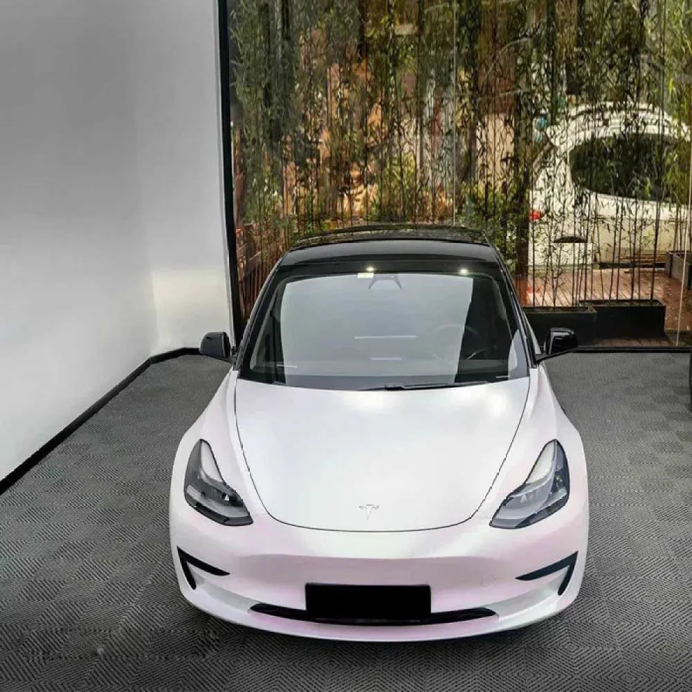Aluko Glitter Metallic Matt Aurora White Vinyl Wrap Car Wrap