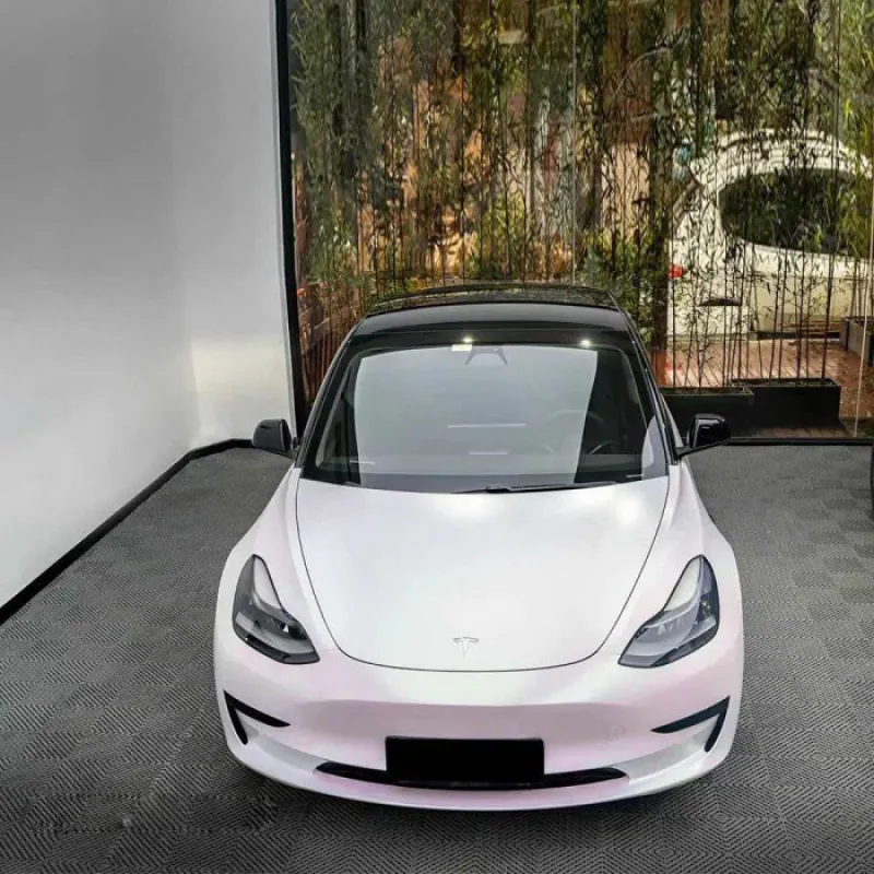 Aluko Glitter Metallic Matt Aurora White Vinyl Wrap Car Wrap
