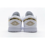 EM Sneakers Jordan 1 Low White Metallic Gold