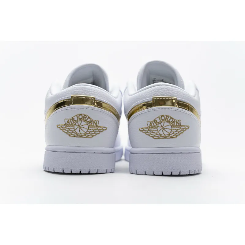 EM Sneakers Jordan 1 Low White Metallic Gold