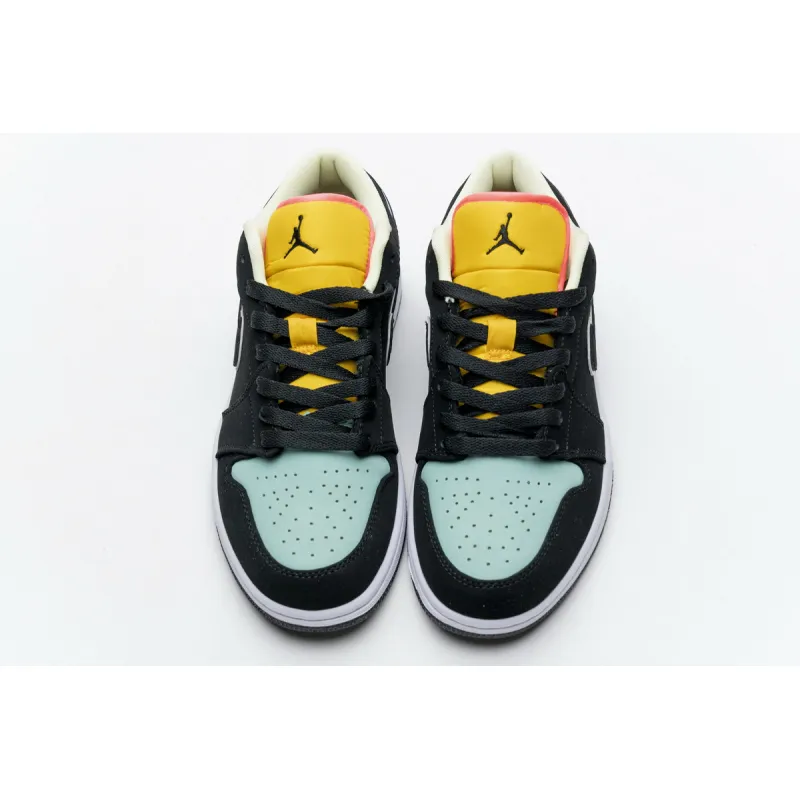 EM Sneakers Jordan 1 Low Black Aurora Green Laser Orange