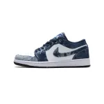 EM Sneakers Jordan 1 Low Washed Denim