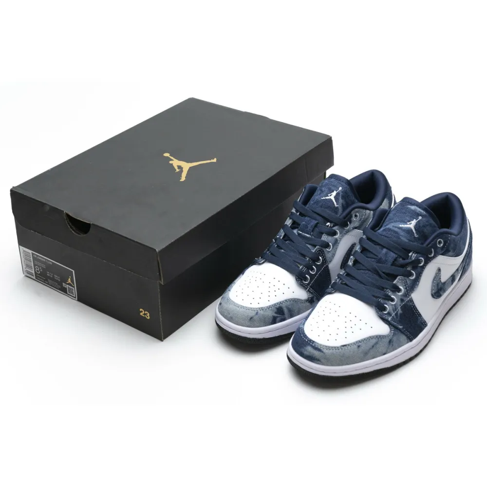 EM Sneakers Jordan 1 Low Washed Denim