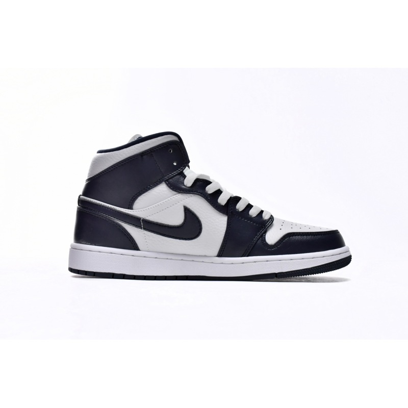 EM Sneakers Jordan 1 Mid White Metallic Gold Obsidian