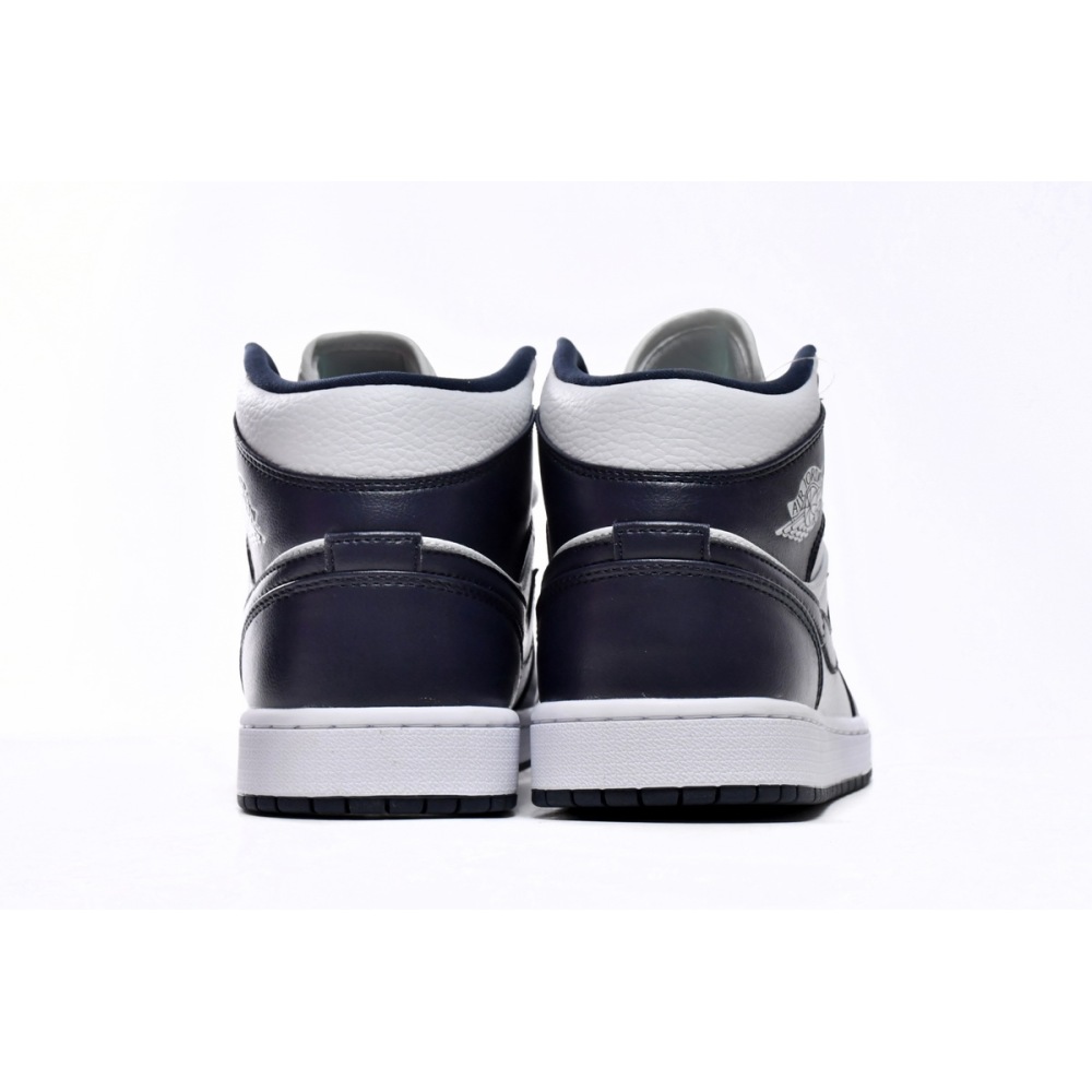 EM Sneakers Jordan 1 Mid White Metallic Gold Obsidian