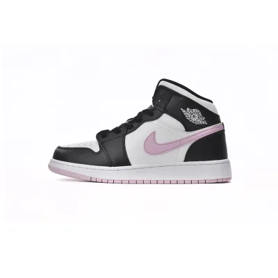 EM Sneakers Jordan 1 Mid White Black Light Arctic Pink  01