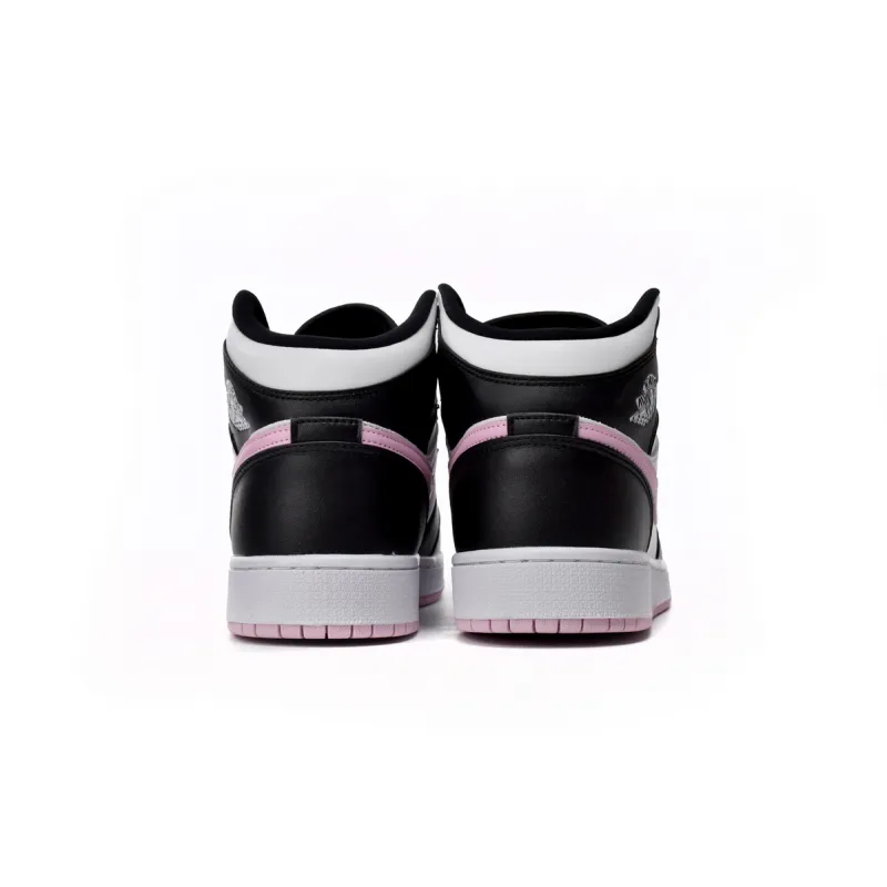 EM Sneakers Jordan 1 Mid White Black Light Arctic Pink 
