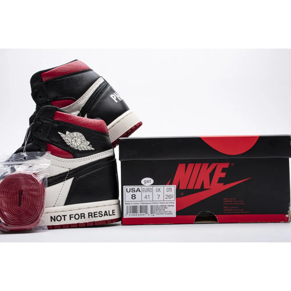 EM Sneakers Jordan 1 Retro High Not for Resale Varsity Red