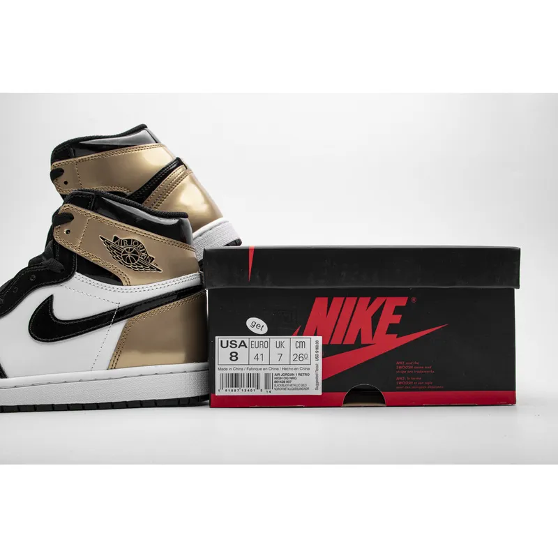 EM Sneakers Jordan 1 Retro High NRG Patent Gold Toe