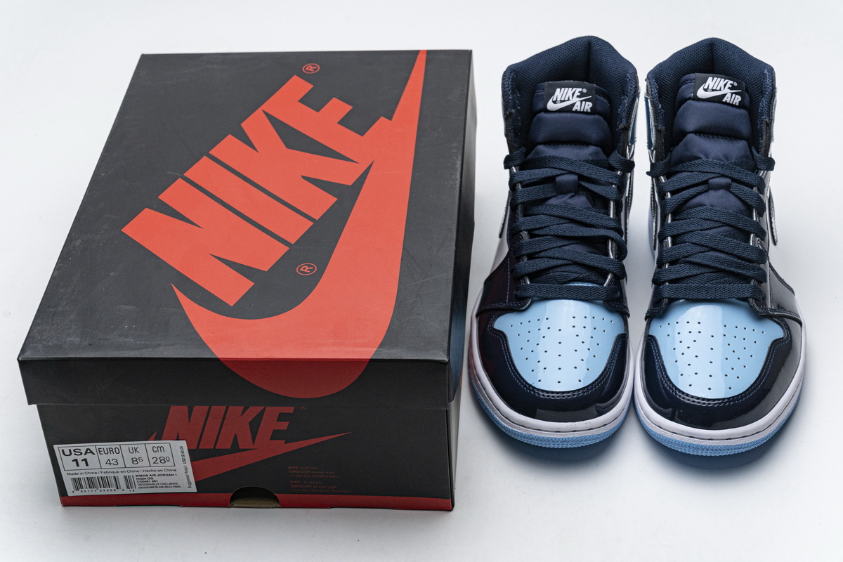 EM Sneakers Jordan 1 Retro High UNC Patent