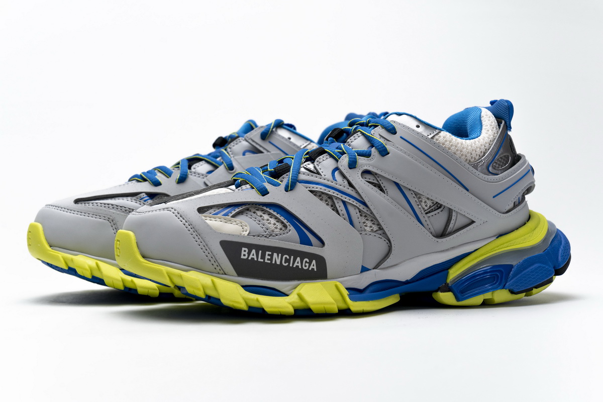 EM Sneakers Balenciaga Track Grey Blue Yellow(Without LED)