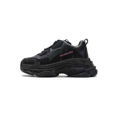 EM Sneakers Balenciaga Triple S Letter Black Pink 01