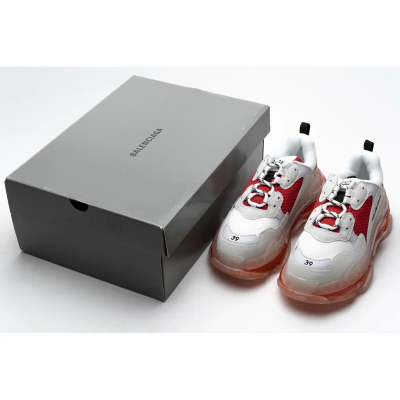 EM Sneakers Balenciaga Triple S White Red