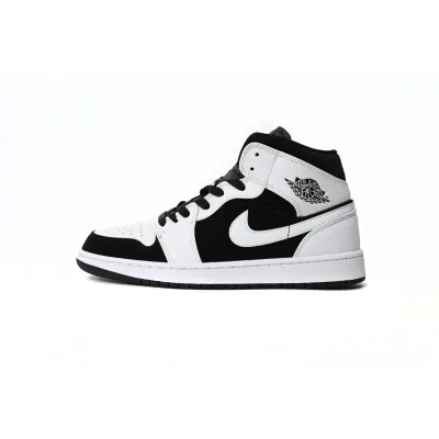 EM Sneakers Jordan 1 Mid White Black 01
