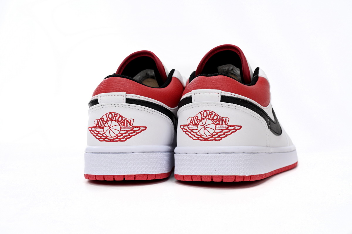 EM Sneakers Jordan 1 Low White University Red Black