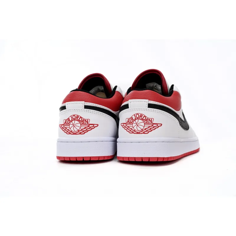 EM Sneakers Jordan 1 Low White University Red Black