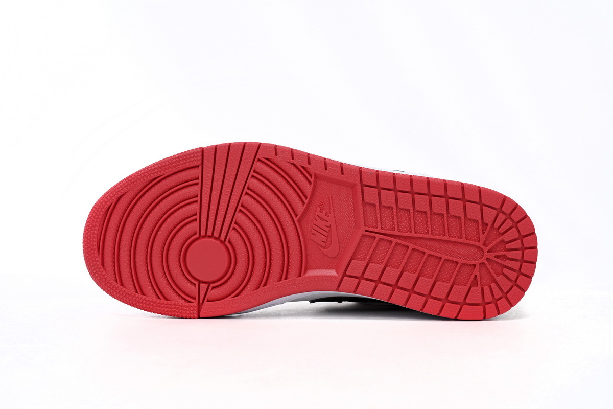 EM Sneakers Jordan 1 Low White University Red Black