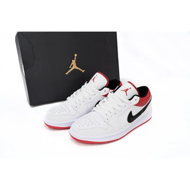 EM Sneakers Jordan 1 Low White University Red Black