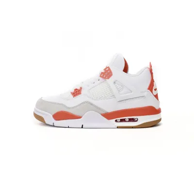 EM Sneakers Jordan 4 Retro White Orange 01