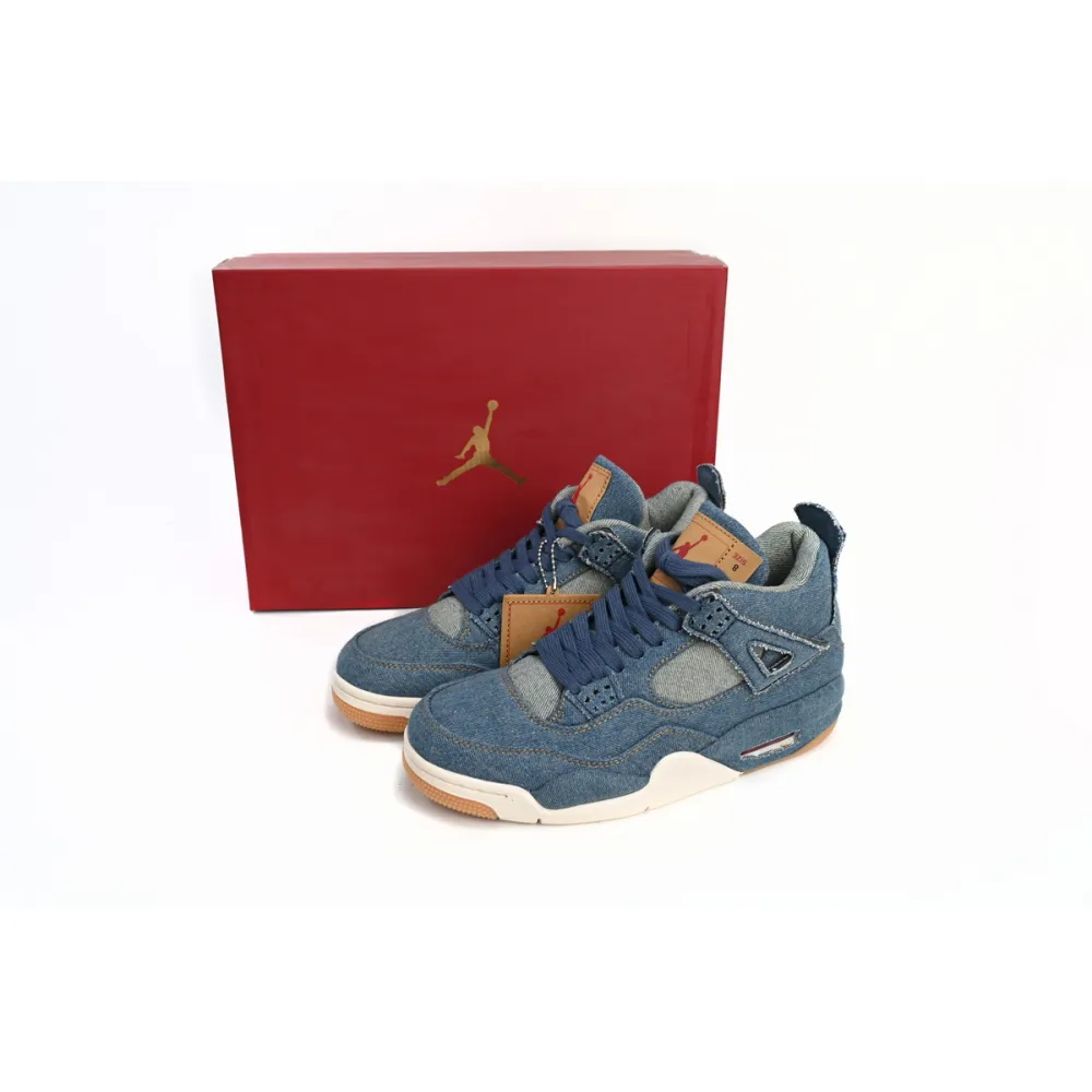 EM Sneakers Jordan 4 Retro Levi's Denim (Tag with Levi's Logo)