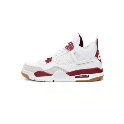 EM Sneakers Nike SB x Jordan 4 Retro White Red 01