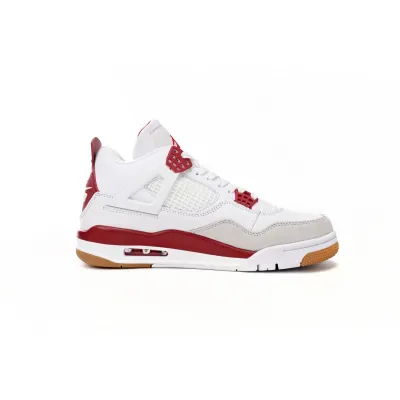 EM Sneakers Nike SB x Jordan 4 Retro White Red 02