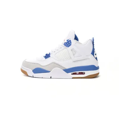 EM Sneakers Nike SB x Jordan 4 Retro White Blue 01