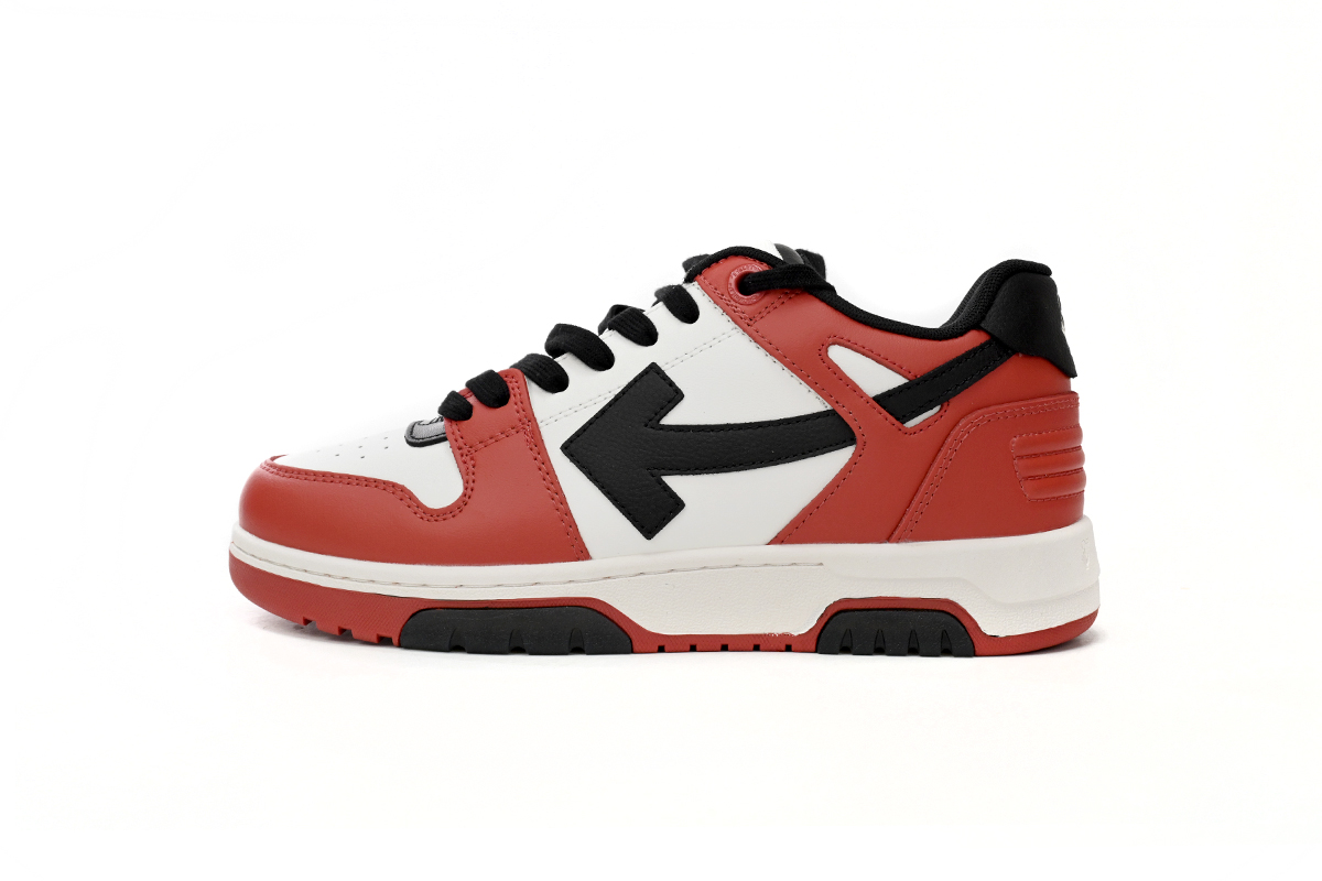 EM Sneakers OFF-WHITE Out Of Office OOO Low Tops Black White Red