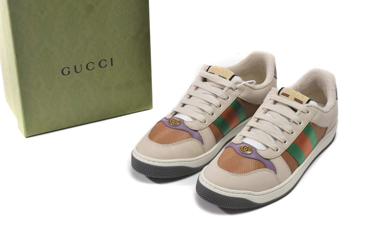 EM Sneakers Gucci Screener Pink Green Orange