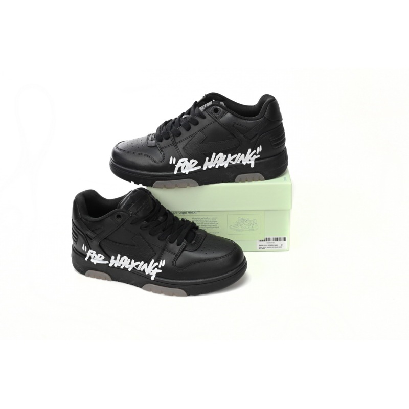 EM Sneakers OFF-WHITE OOO Low Tops "For Walking" Black White