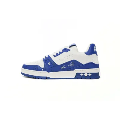 EM Sneakers Louis Vuitton White Blue 01