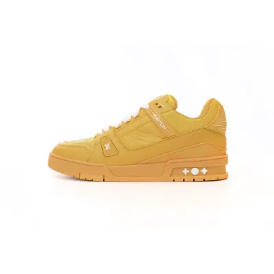 EM Sneakers Louis Vuitton Trainer All Yellow Embossing 01